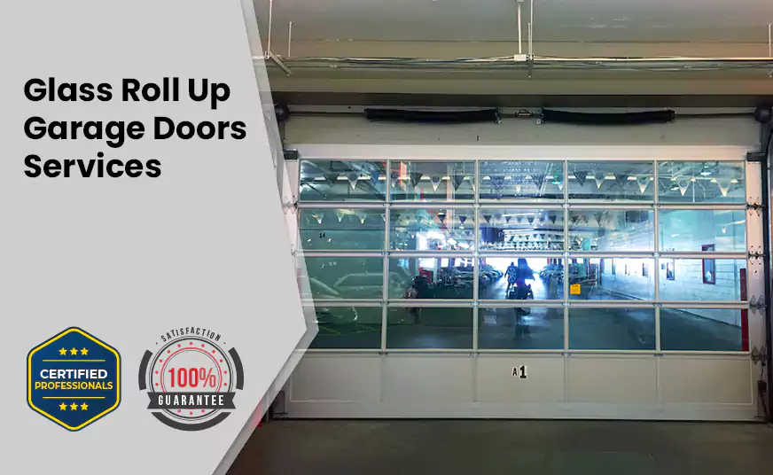 Glass Roll Up Garage Door in Doral, FL